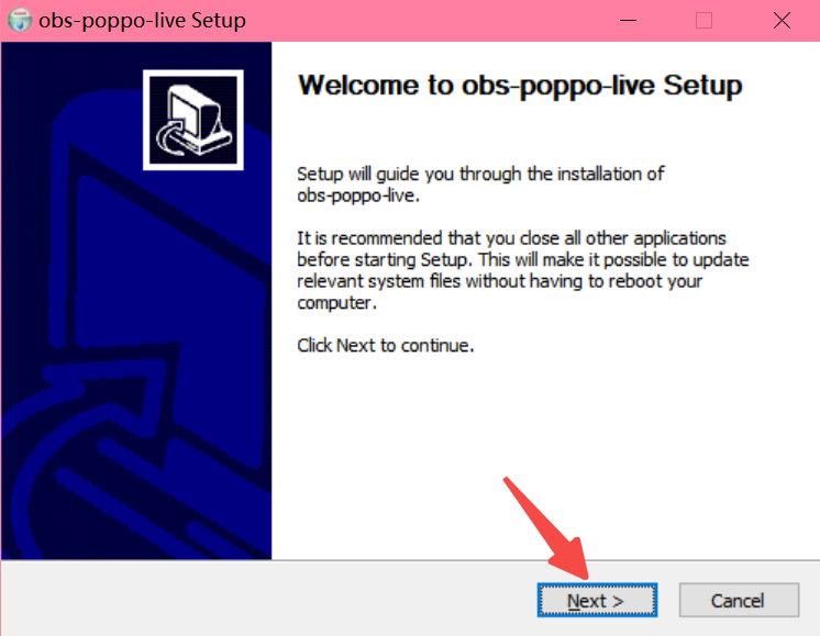 Poppo plugin setup wizard - Next